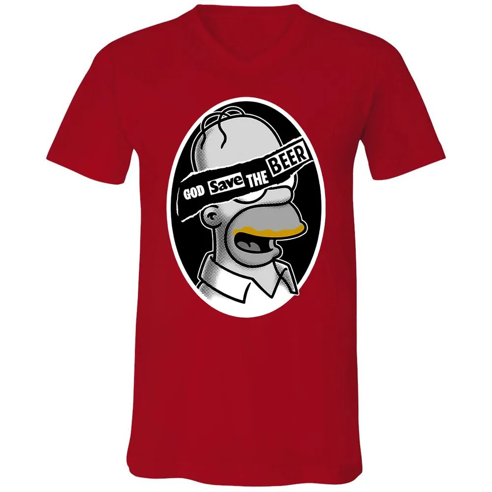 Unisex V-Neck T-Shirt - LUZ5T3XA - Red - 3