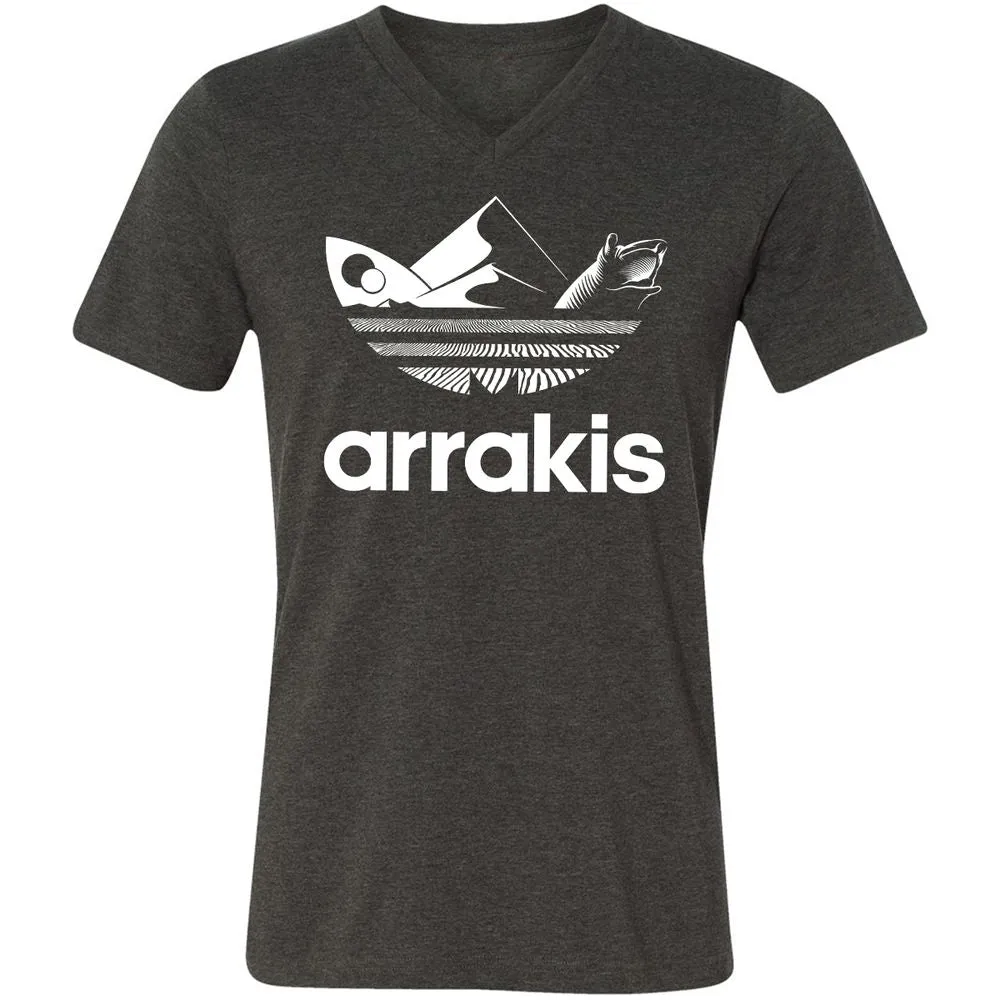 Unisex V-Neck T-Shirt - M6NLU1LR - Dark Grey Heather - 8