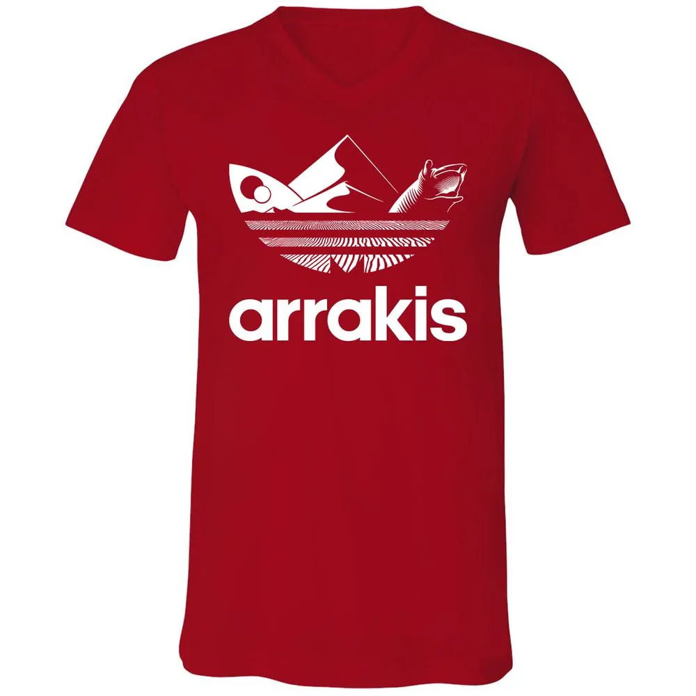 Unisex V-Neck T-Shirt - M6NLU1LR - Red - 3