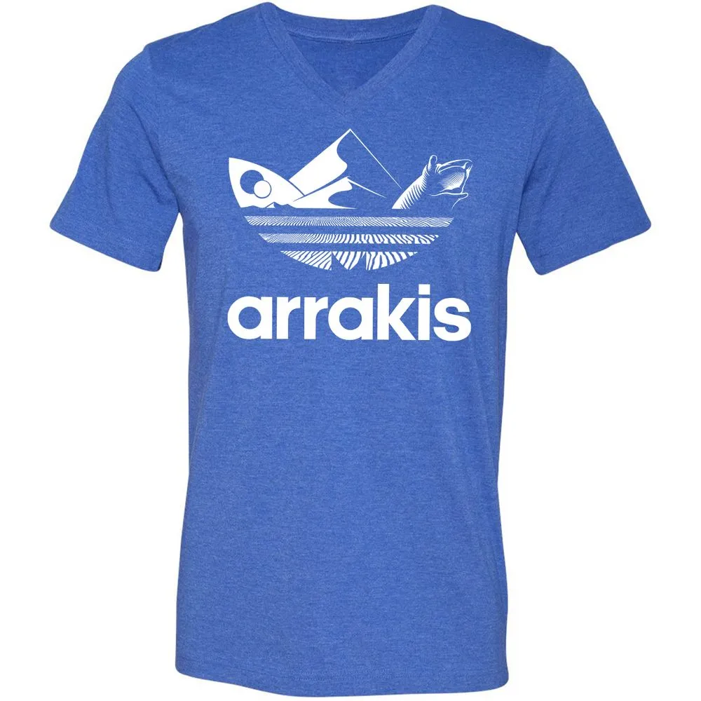 Unisex V-Neck T-Shirt - M6NLU1LR - Heather True Royal - 14