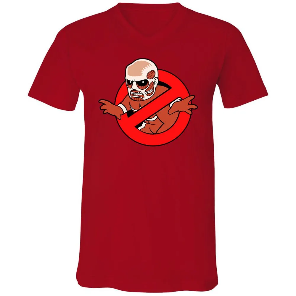 Unisex V-Neck T-Shirt - M5MQYZ7T - Red - 3
