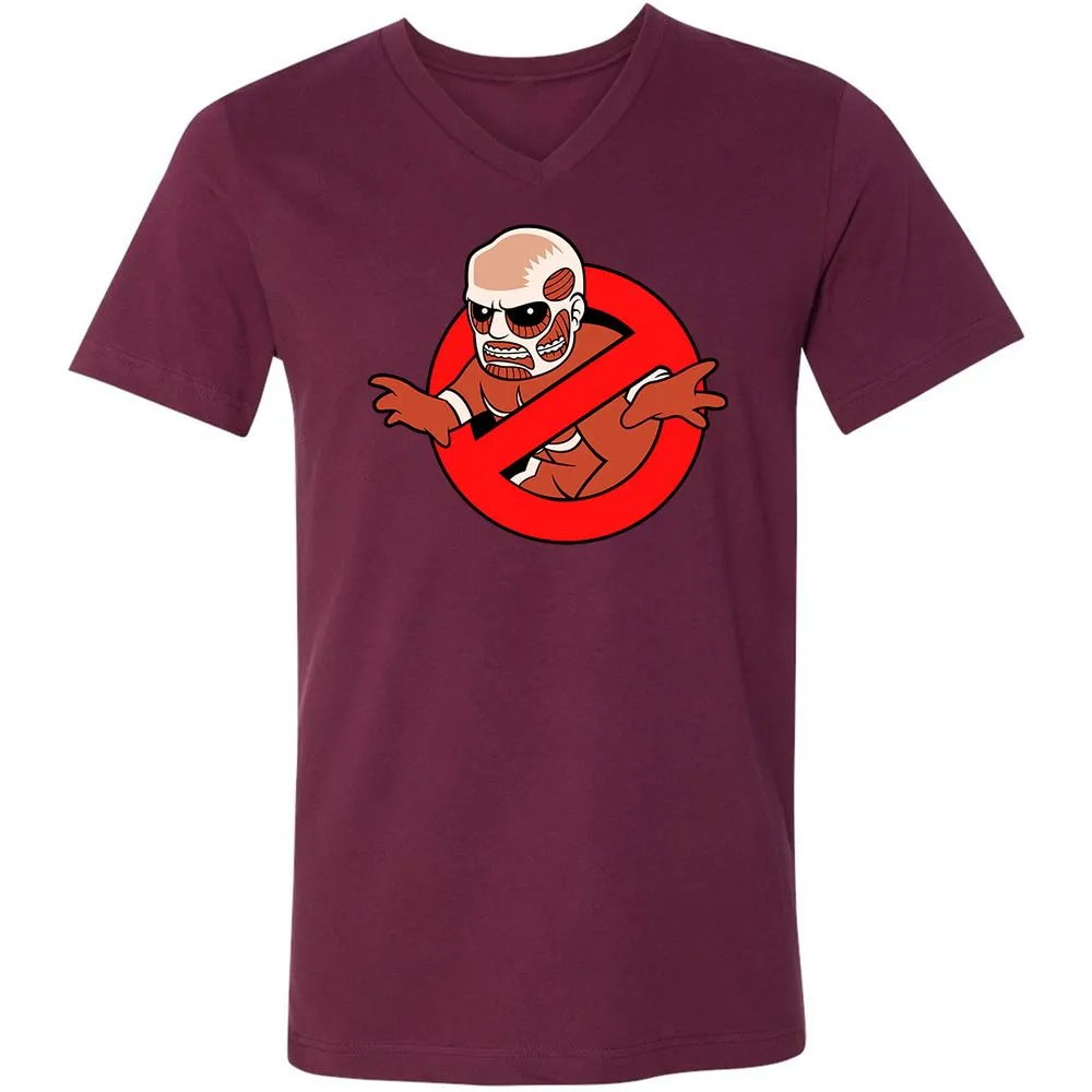 Unisex V-Neck T-Shirt - M5MQYZ7T - Maroon - 6