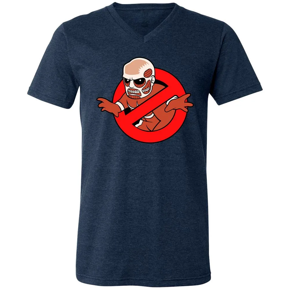 Unisex V-Neck T-Shirt - M5MQYZ7T - Heather Navy - 15