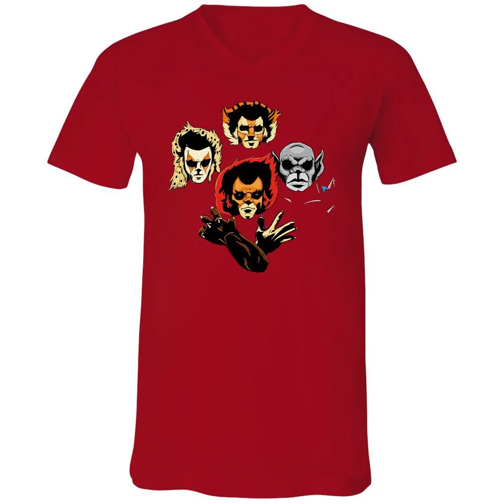 Unisex V-Neck T-Shirt - 4PLA6T9G - Red - 3
