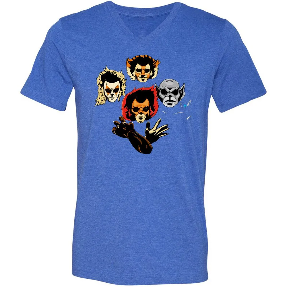 Unisex V-Neck T-Shirt - 4PLA6T9G - Heather True Royal - 14