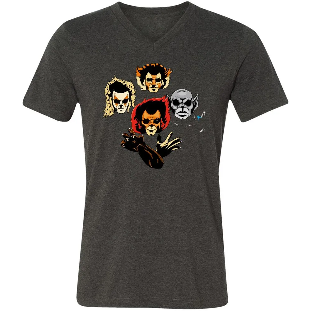 Unisex V-Neck T-Shirt - 4PLA6T9G - Dark Grey Heather - 8