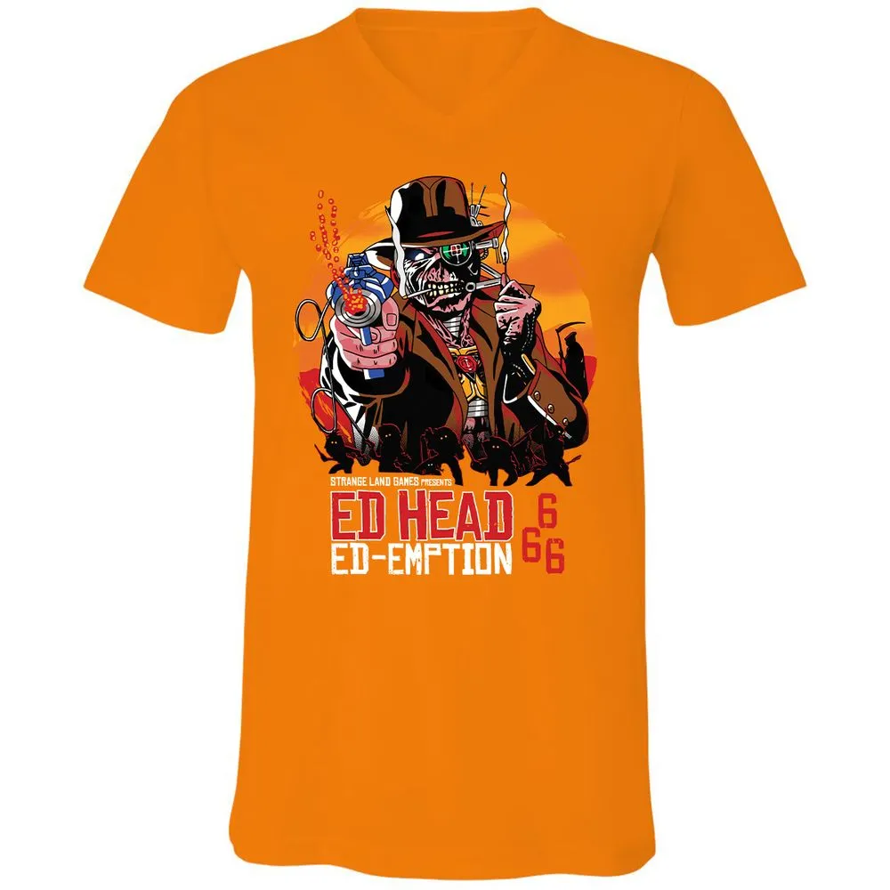 Unisex V-Neck T-Shirt - NLY45N7V - Orange - 11