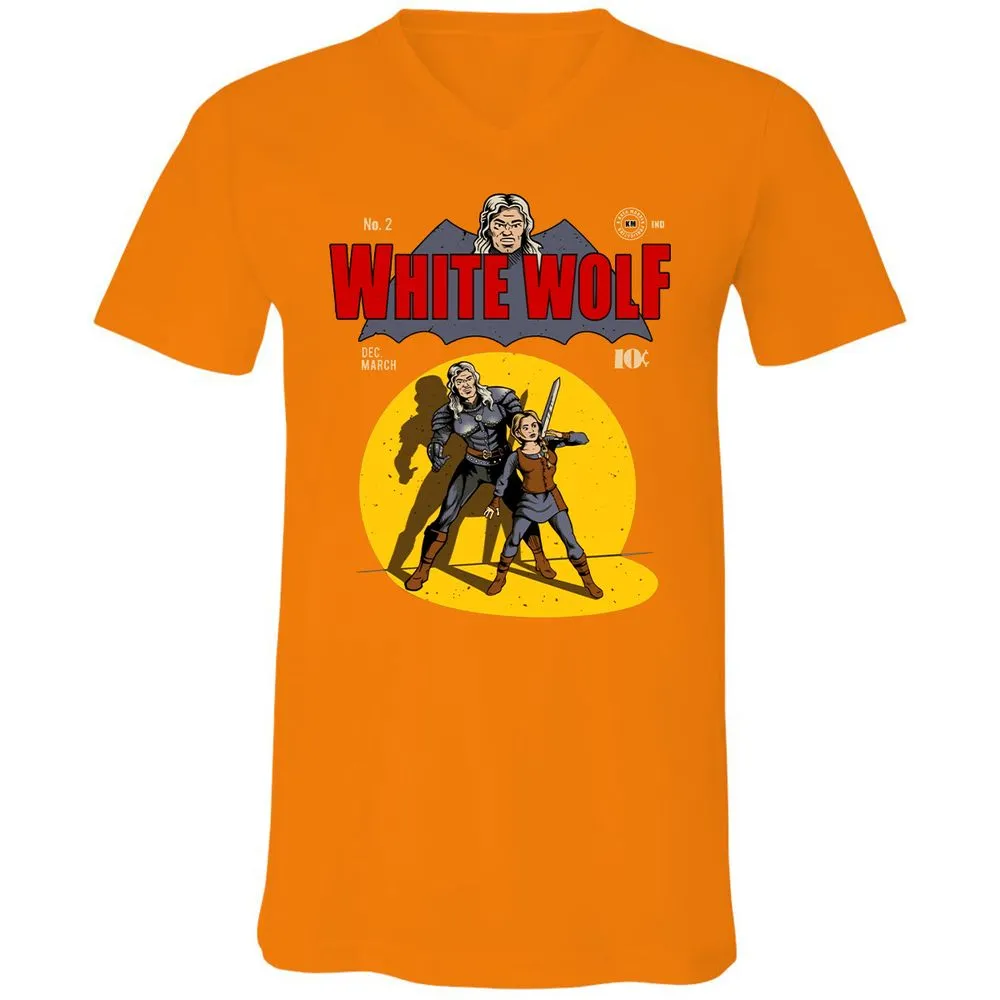 Unisex V-Neck T-Shirt - F1UYR8VV - Orange - 11
