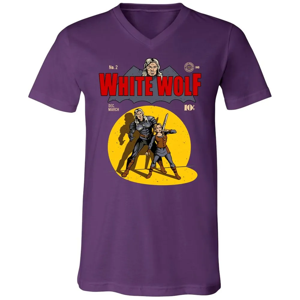 Unisex V-Neck T-Shirt - F1UYR8VV - Team Purple - 9