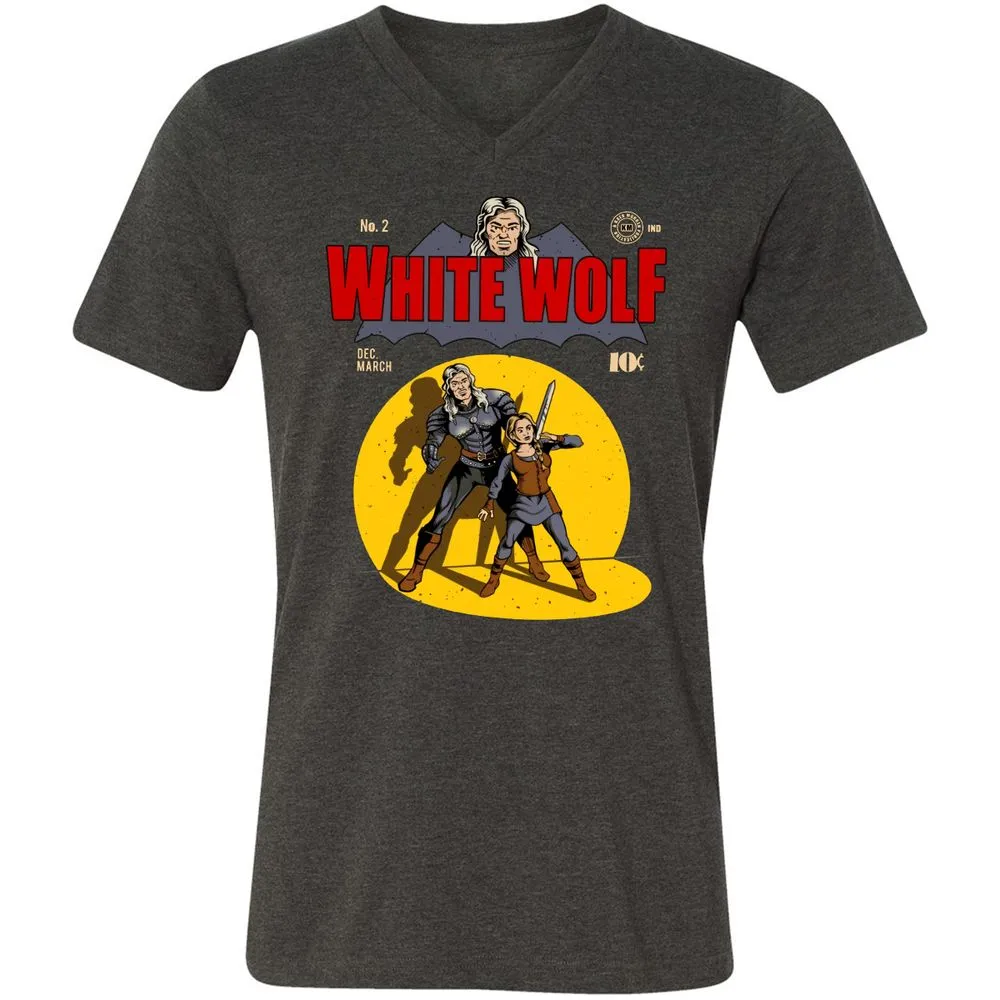 Unisex V-Neck T-Shirt - F1UYR8VV - Dark Grey Heather - 8