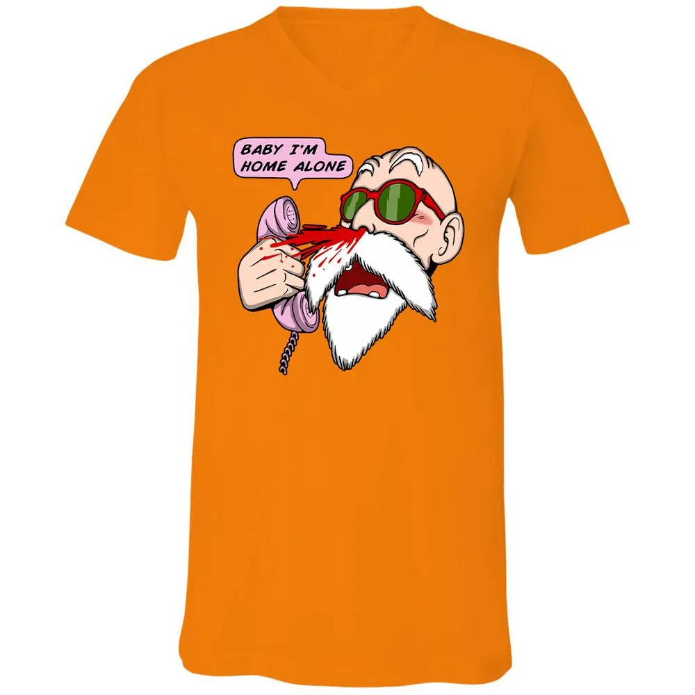 Unisex V-Neck T-Shirt - HH64NSM6 - Orange - 11
