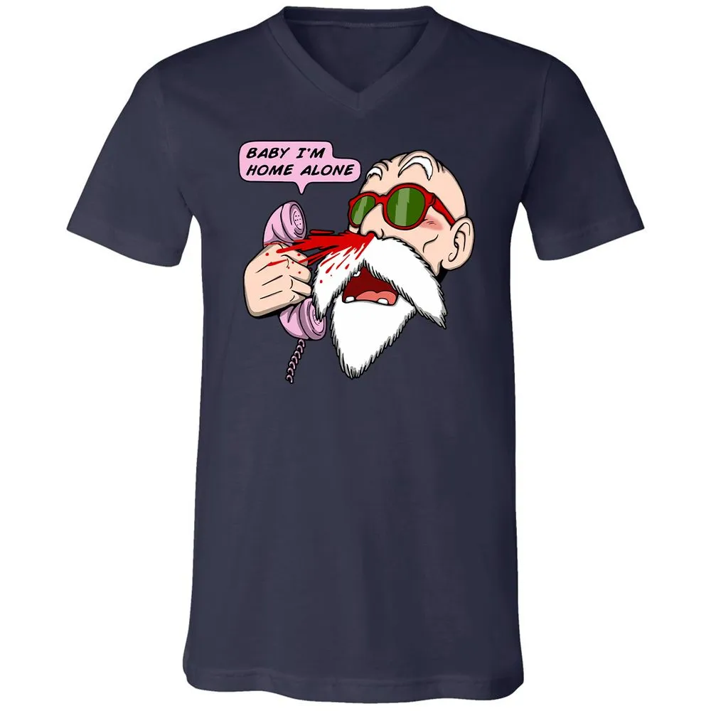 Unisex V-Neck T-Shirt - HH64NSM6 - Navy - 2