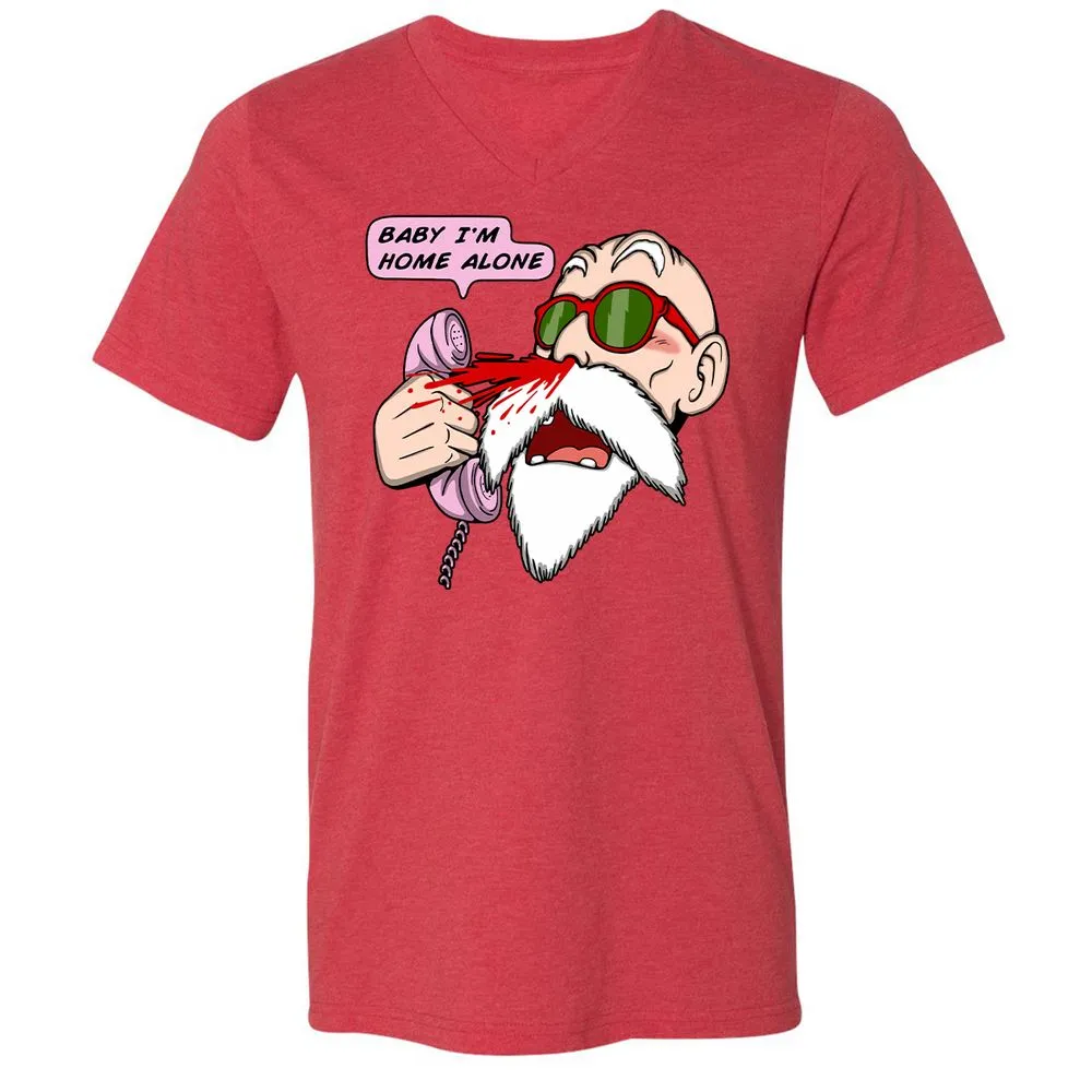 Unisex V-Neck T-Shirt - HH64NSM6 - Heather Red - 16