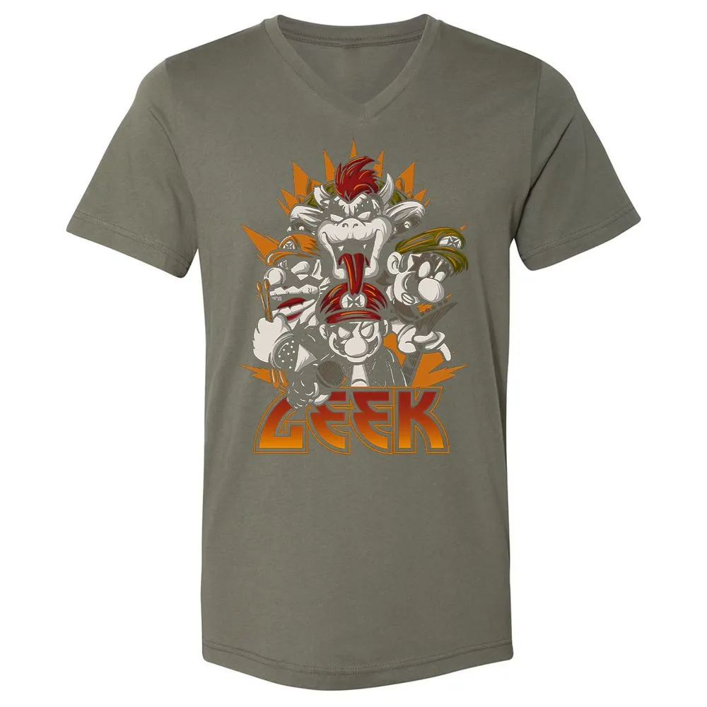 Unisex V-Neck T-Shirt - QZHASNWA - Military Green - 10