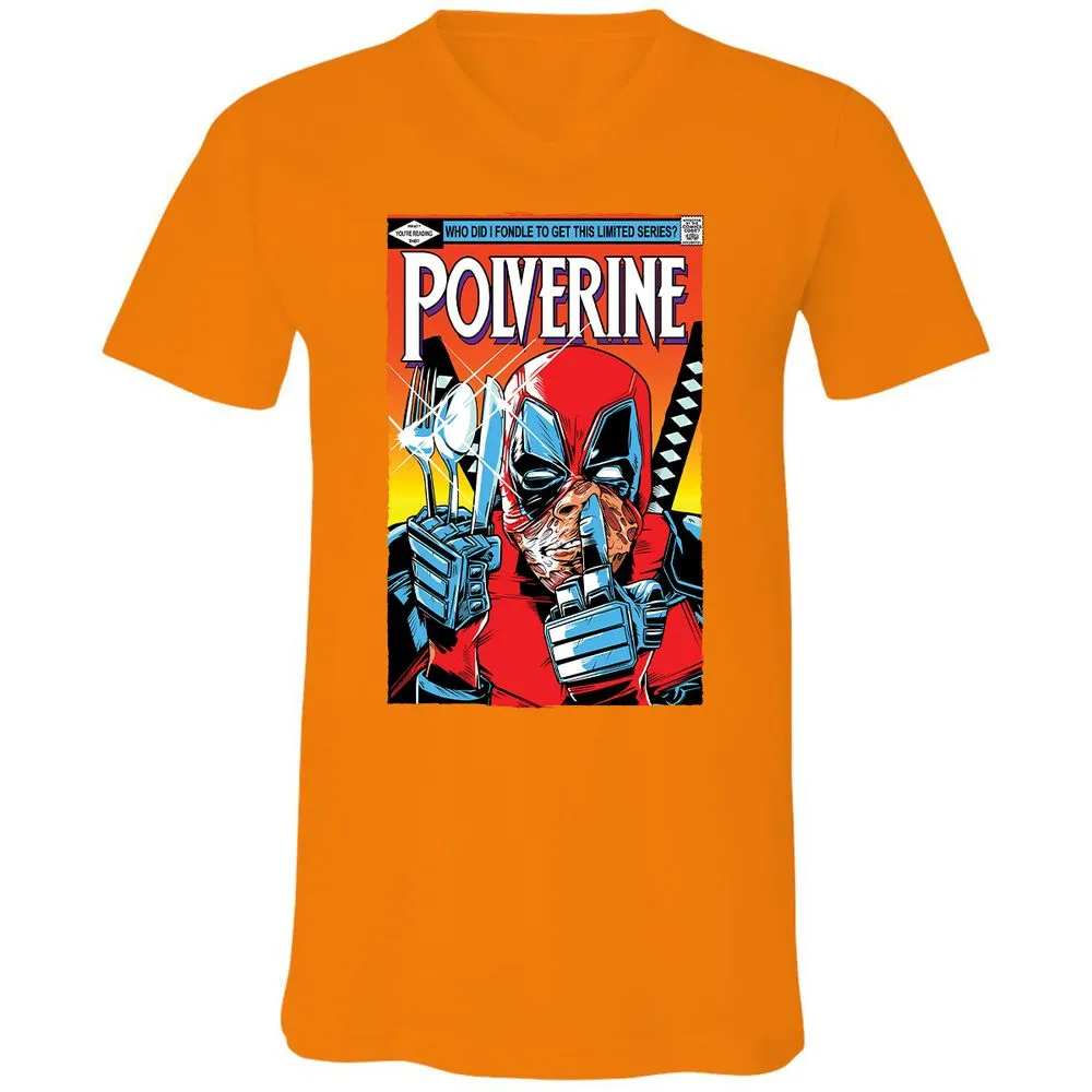 Unisex V-Neck T-Shirt - PW8G3DXL - Orange - 11