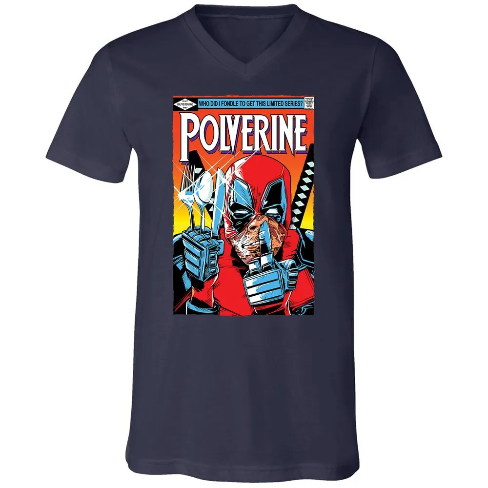 Unisex V-Neck T-Shirt - PW8G3DXL - Navy - 2