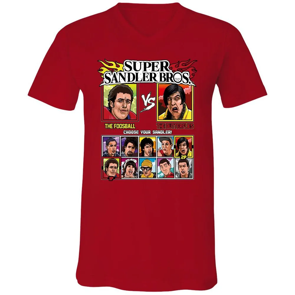Unisex V-Neck T-Shirt - QDW3T4DG - Red - 3
