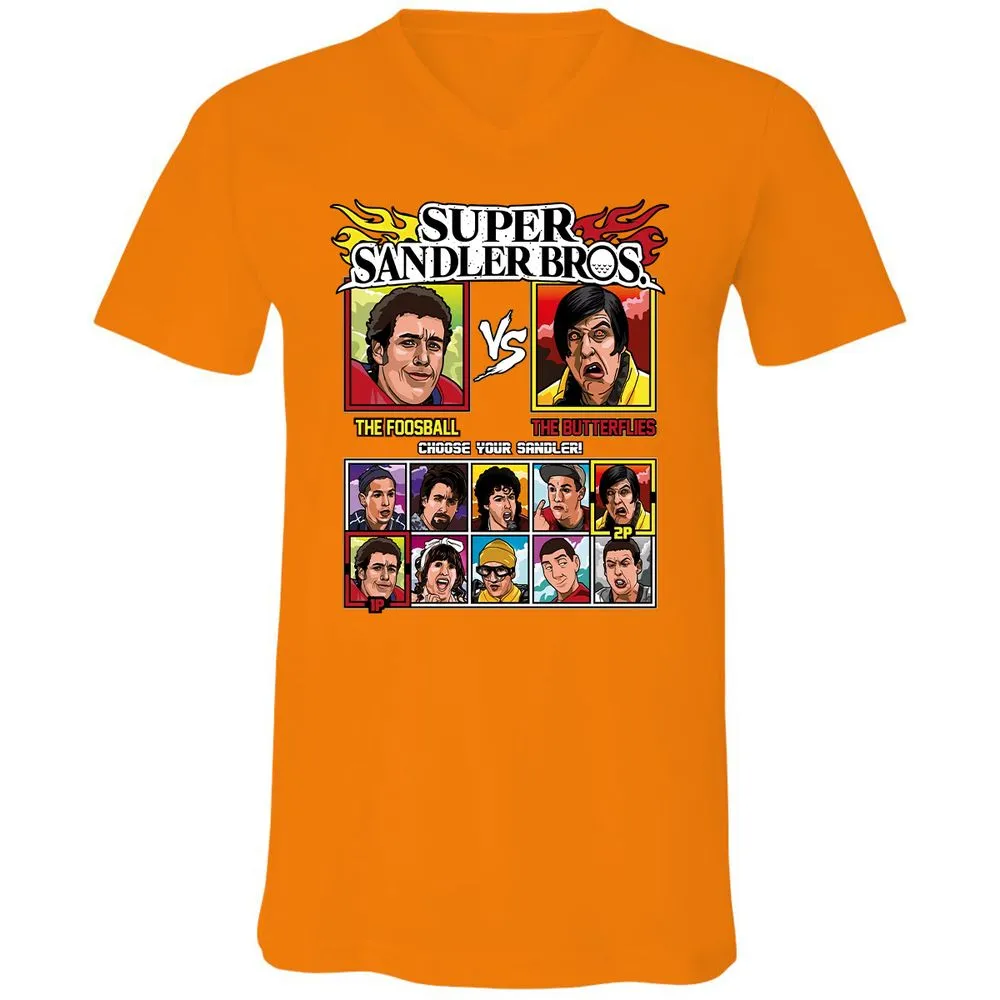 Unisex V-Neck T-Shirt - QDW3T4DG - Orange - 11