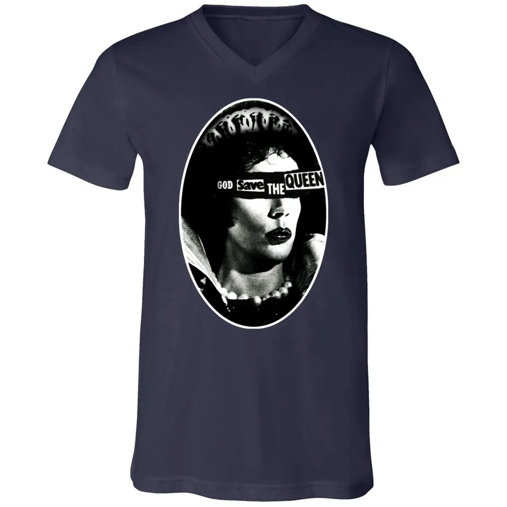 Unisex V-Neck T-Shirt - 3P9CEKJN - Navy - 2