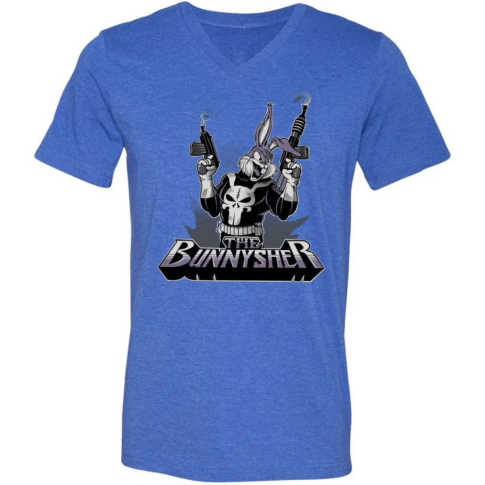 Unisex V-Neck T-Shirt - 941F5U3S - Heather True Royal - 14