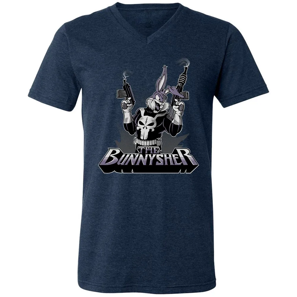 Unisex V-Neck T-Shirt - 941F5U3S - Heather Navy - 15