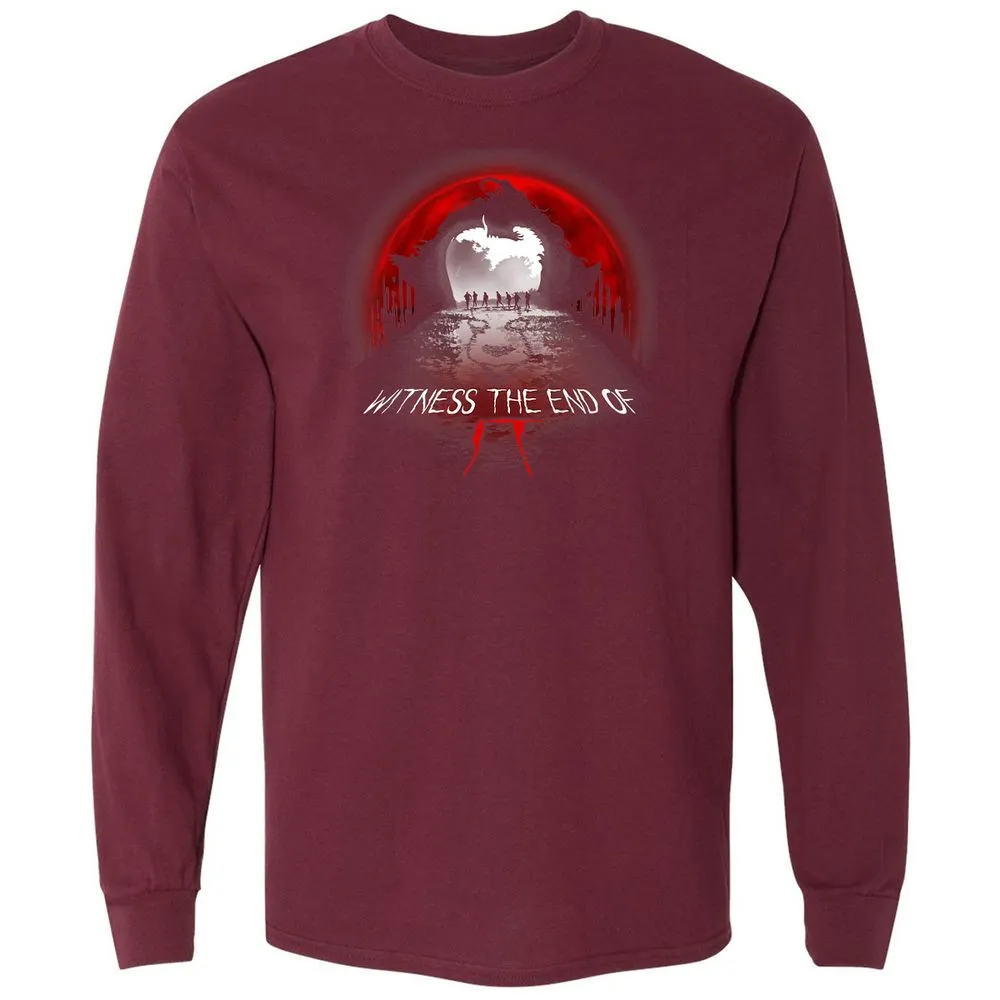 Long Sleeve T-Shirt - HMG8GBY8 - Maroon - 11