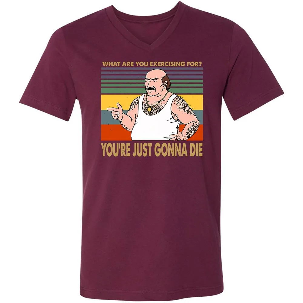 Unisex V-Neck T-Shirt - BW6S6RE3 - Maroon - 6