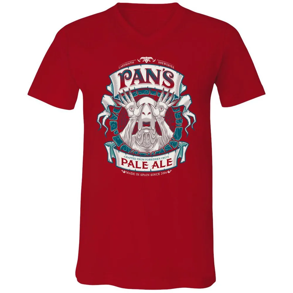 Unisex V-Neck T-Shirt - B3F1QH6T - Red - 3