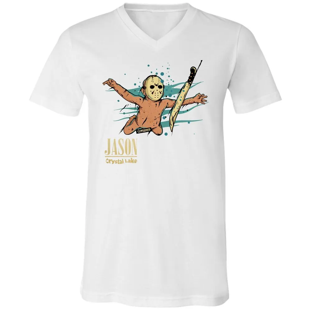 Unisex V-Neck T-Shirt - LG68FVAQ - White - 5