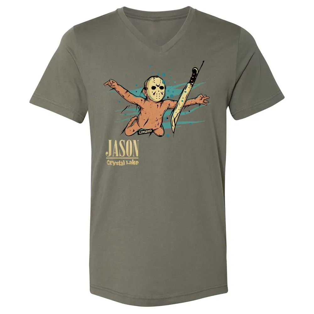 Unisex V-Neck T-Shirt - LG68FVAQ - Military Green - 10