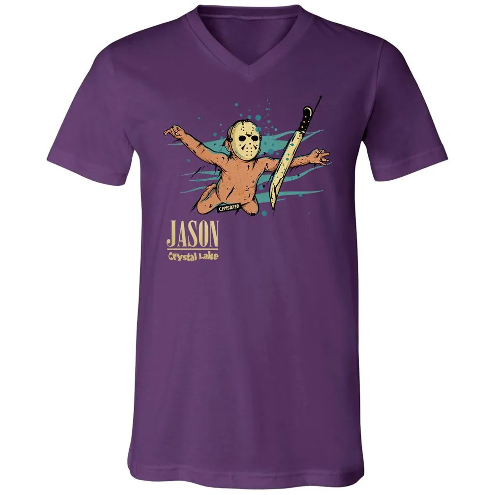 Unisex V-Neck T-Shirt - LG68FVAQ - Team Purple - 9