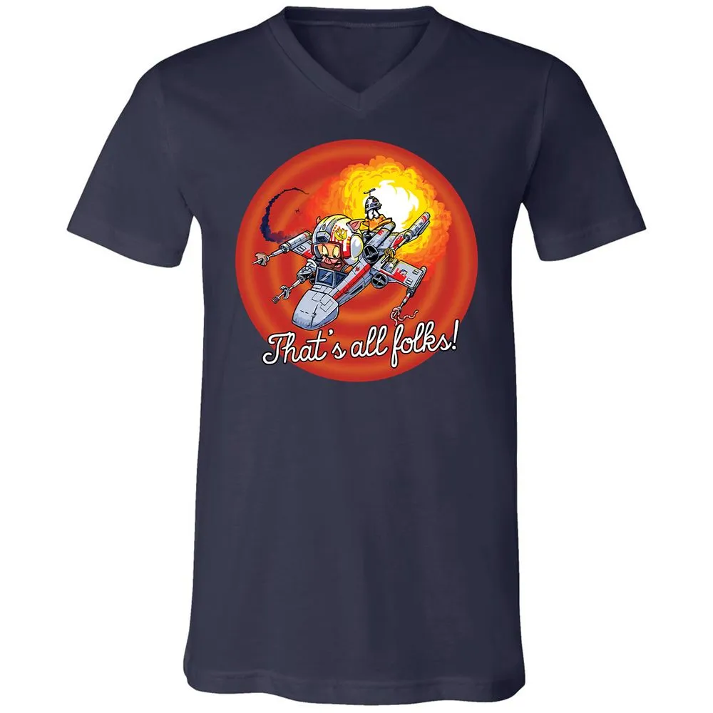 Unisex V-Neck T-Shirt - MYXKK9KA - Navy - 2