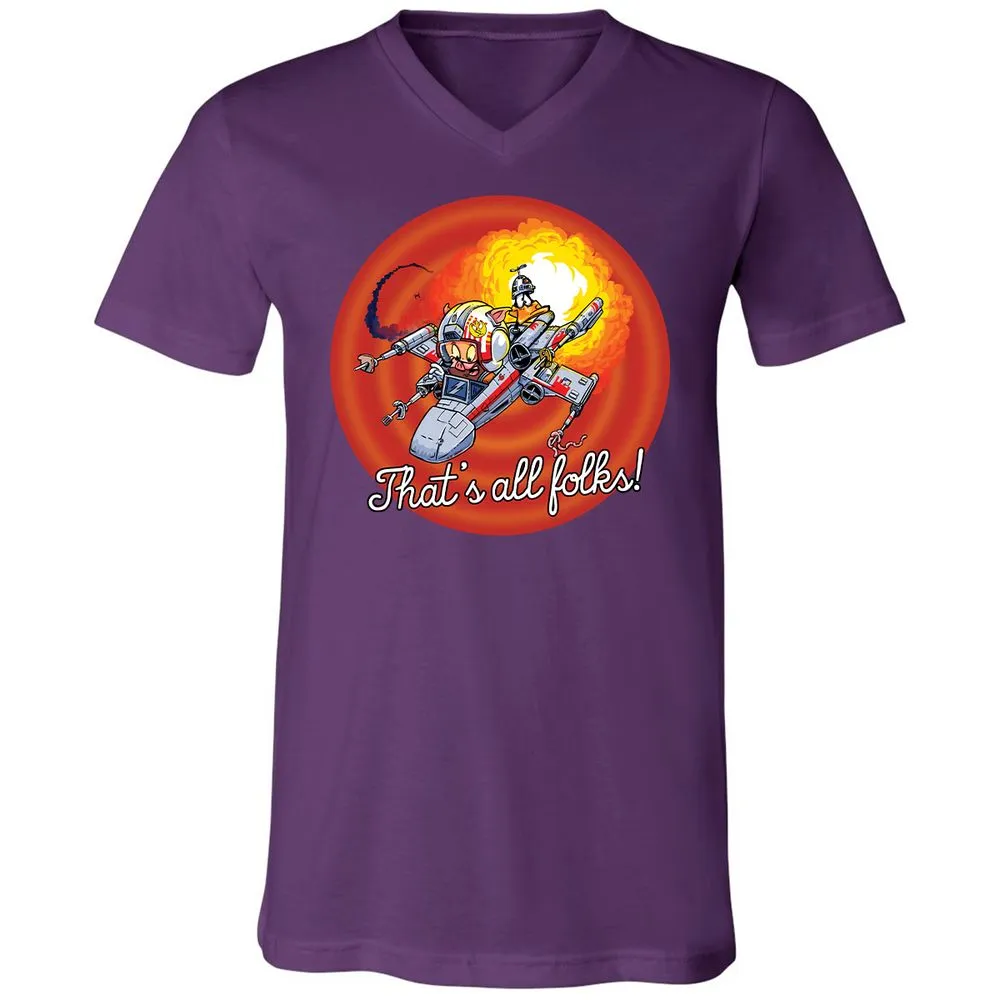 Unisex V-Neck T-Shirt - MYXKK9KA - Team Purple - 9