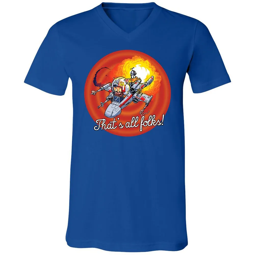 Unisex V-Neck T-Shirt - MYXKK9KA - True Royal - 4