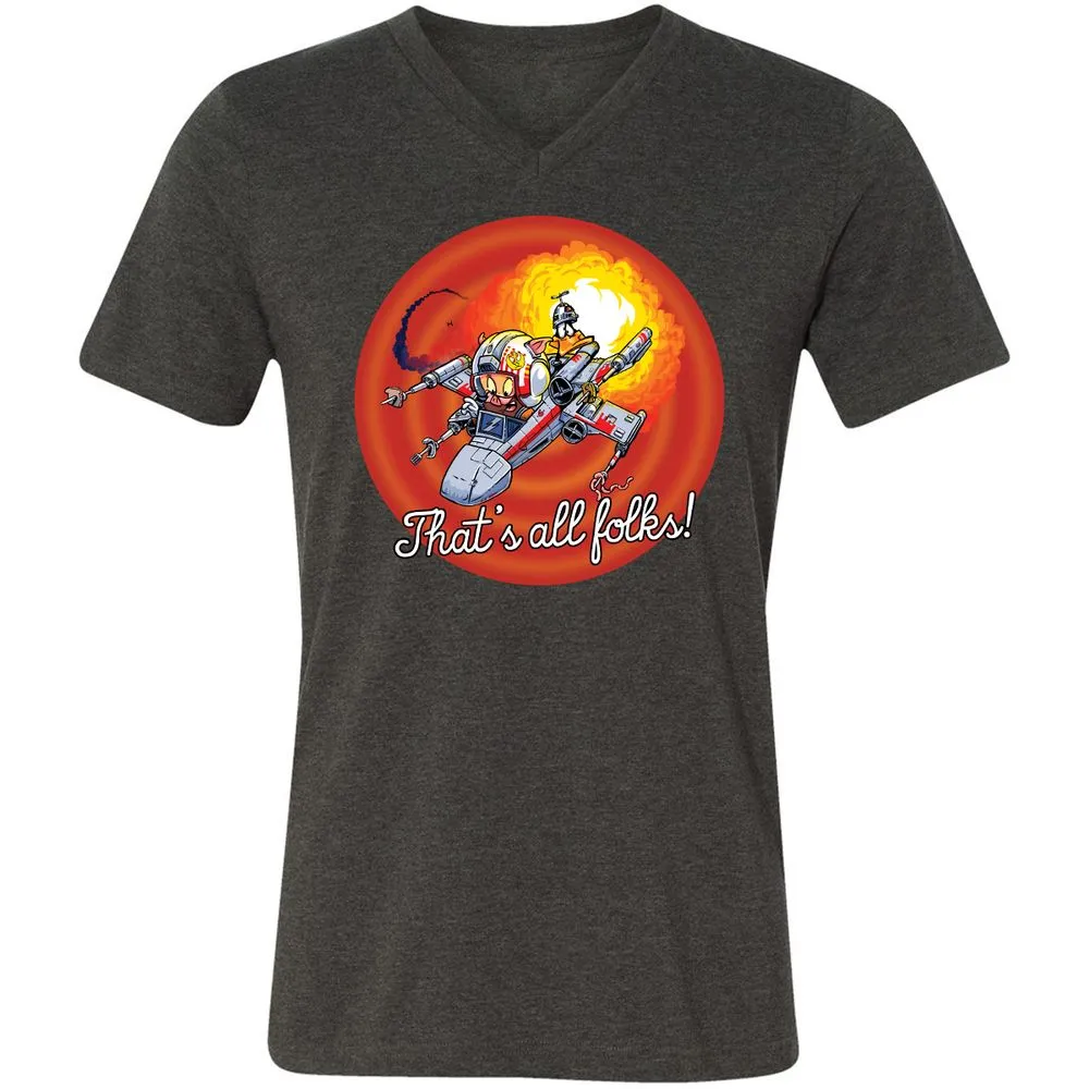 Unisex V-Neck T-Shirt - MYXKK9KA - Dark Grey Heather - 8