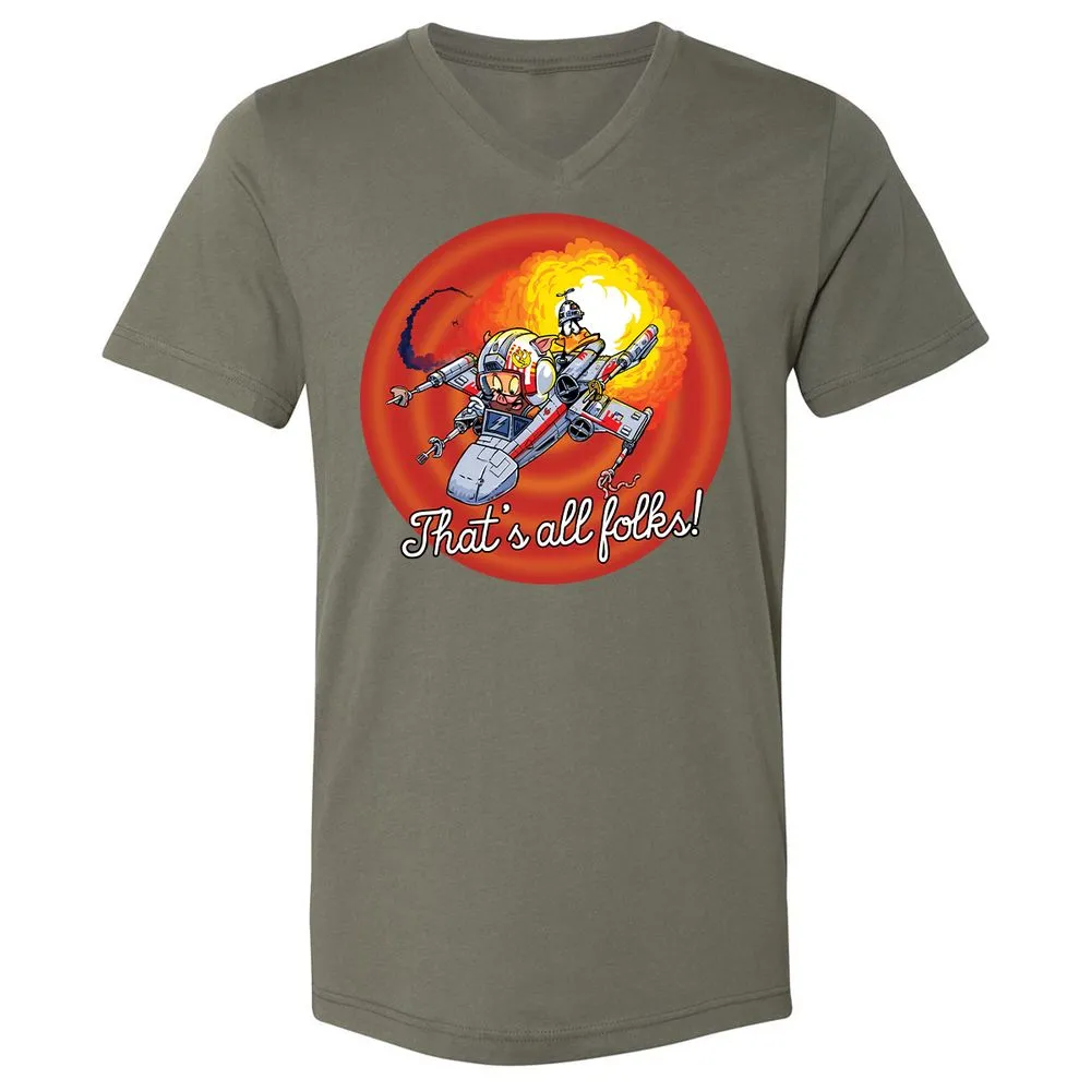 Unisex V-Neck T-Shirt - MYXKK9KA - Military Green - 10