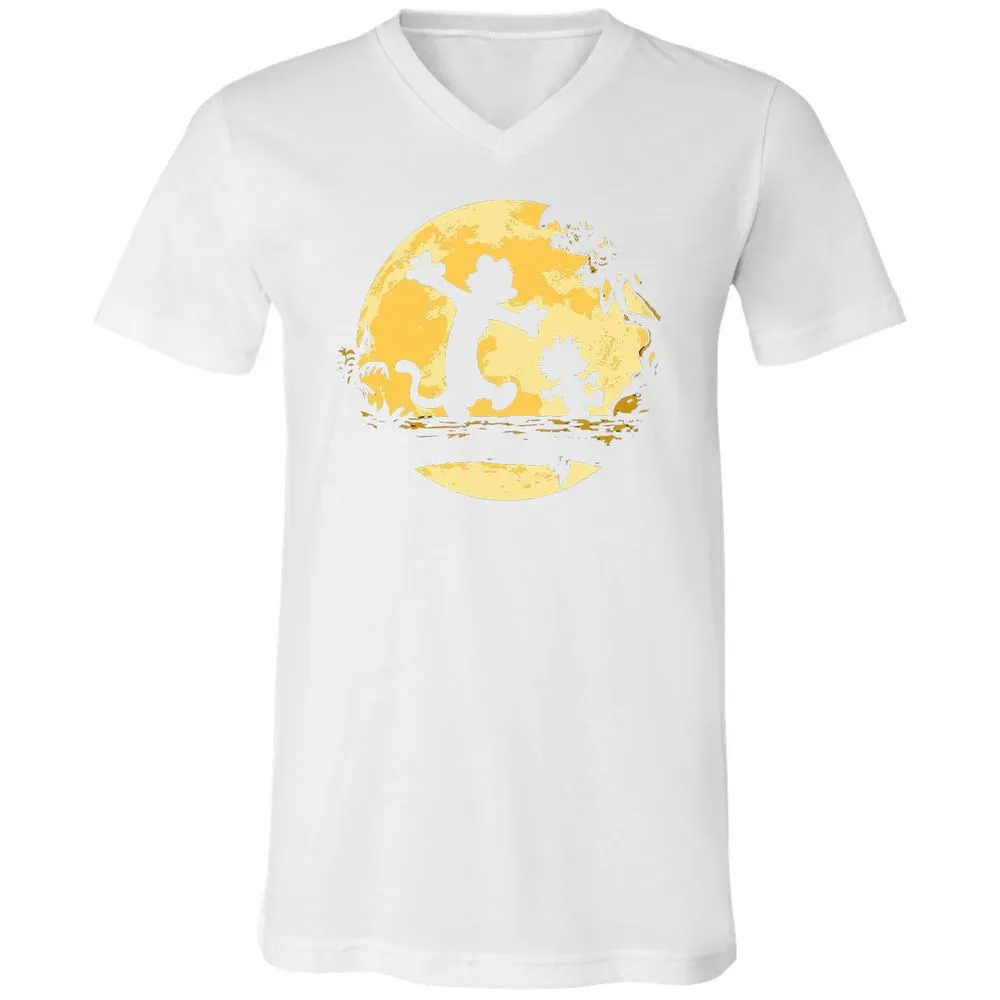 Unisex V-Neck T-Shirt - 7Y8HX3AQ - White - 5