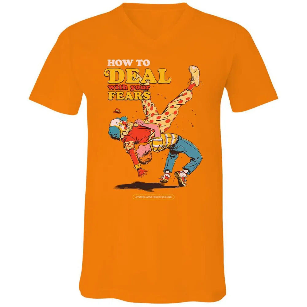 Unisex V-Neck T-Shirt - FRREGM8Z - Orange - 11