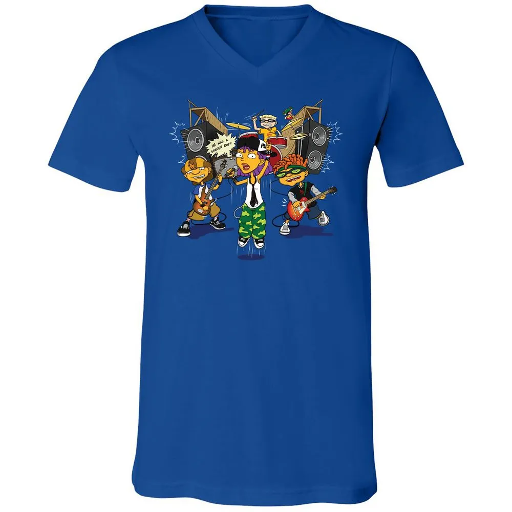 Unisex V-Neck T-Shirt - J887L9YZ - True Royal - 4