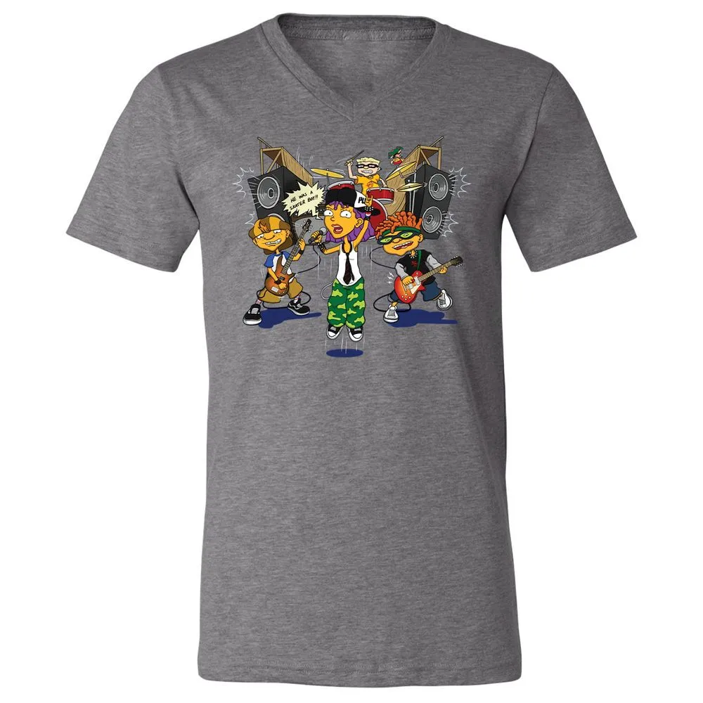 Unisex V-Neck T-Shirt - J887L9YZ - Deep Heather - 13
