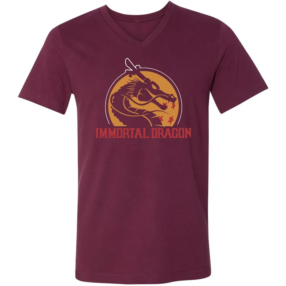 Unisex V-Neck T-Shirt - 958MAFT5 - Maroon - 6
