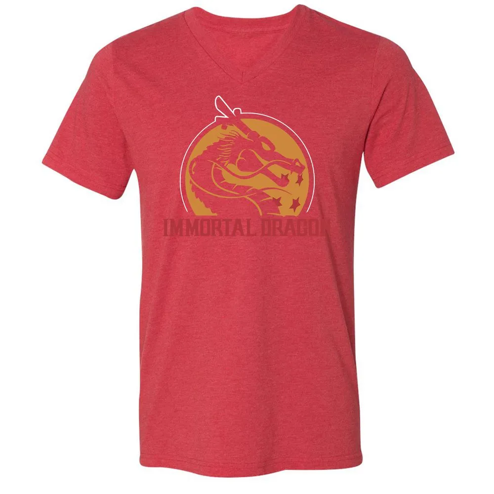 Unisex V-Neck T-Shirt - 958MAFT5 - Heather Red - 16