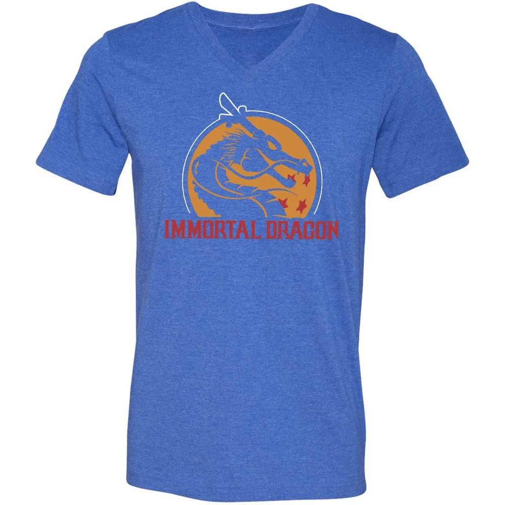 Unisex V-Neck T-Shirt - 958MAFT5 - Heather True Royal - 14