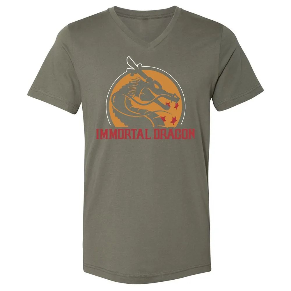 Unisex V-Neck T-Shirt - 958MAFT5 - Military Green - 10