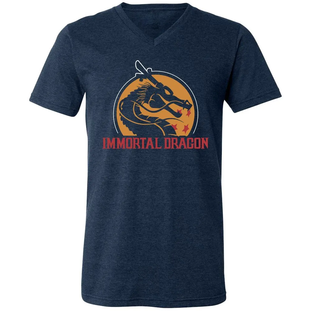 Unisex V-Neck T-Shirt - 958MAFT5 - Heather Navy - 15