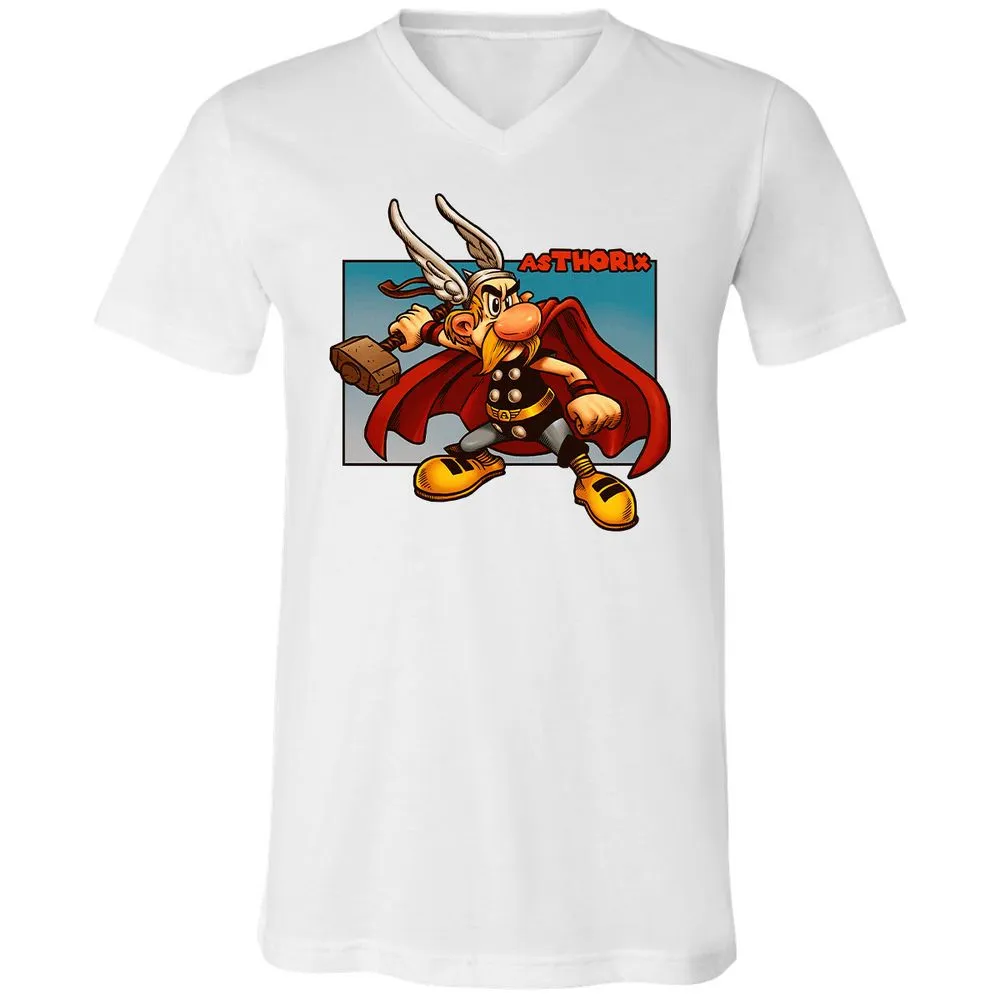Unisex V-Neck T-Shirt - CK4KJGUY - White - 5