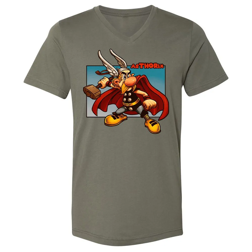 Unisex V-Neck T-Shirt - CK4KJGUY - Military Green - 10