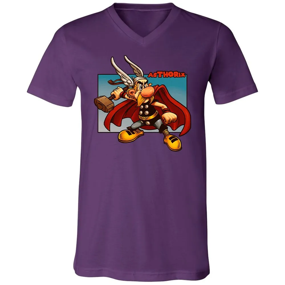 Unisex V-Neck T-Shirt - CK4KJGUY - Team Purple - 9