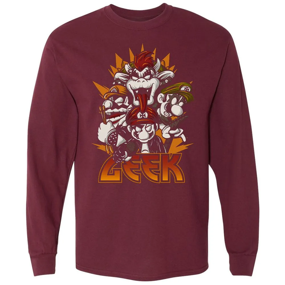 Long Sleeve T-Shirt - URPDFQ9F - Maroon - 11