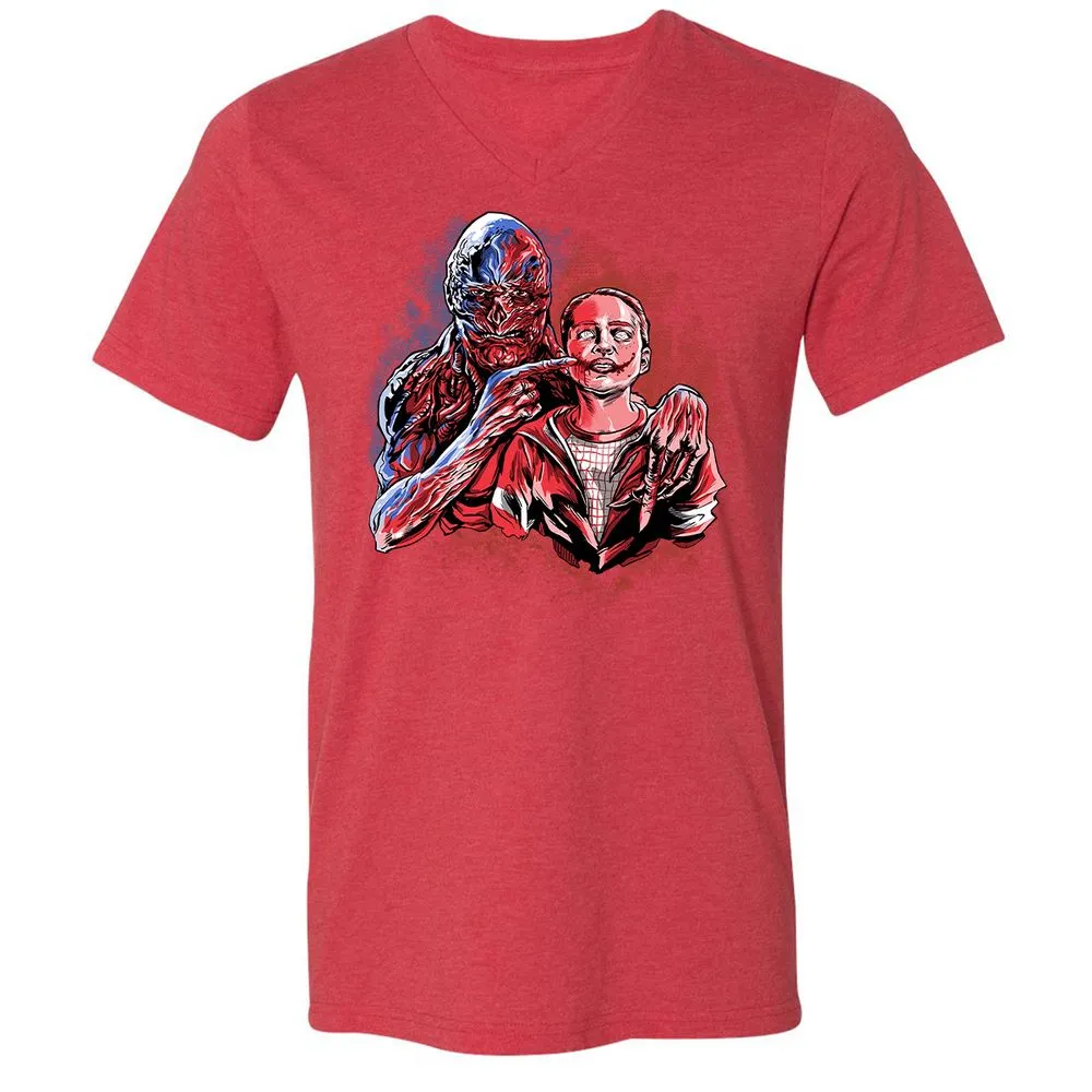 Unisex V-Neck T-Shirt - 7GS65VNT - Heather Red - 16
